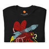 Camiseta unisex Dulce Avispa DXAZplus — frontal/negra