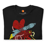 Camiseta unisex Dulce Avispa DXAZplus — frontal/negra