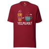 Camiseta unisex Café o Té diseño divertido DXAZplus — frontal-cardinal