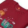 Camiseta unisex Café o Té diseño divertido DXAZplus — detalle/frontal-cardinal