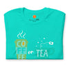 Camiseta unisex Café o Té diseño divertido DXAZplus — Detalle